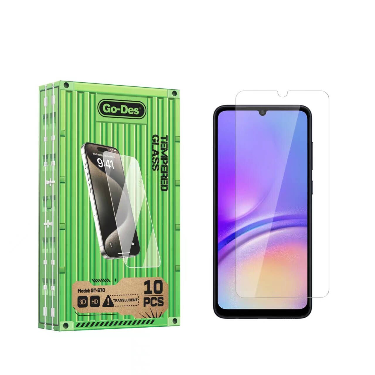 Samsung Galaxy A05 Go Des Parmak İzi Bırakmayan 9H Oleofobik Bom Glass Ekran Koruyucu 10'lu Paket