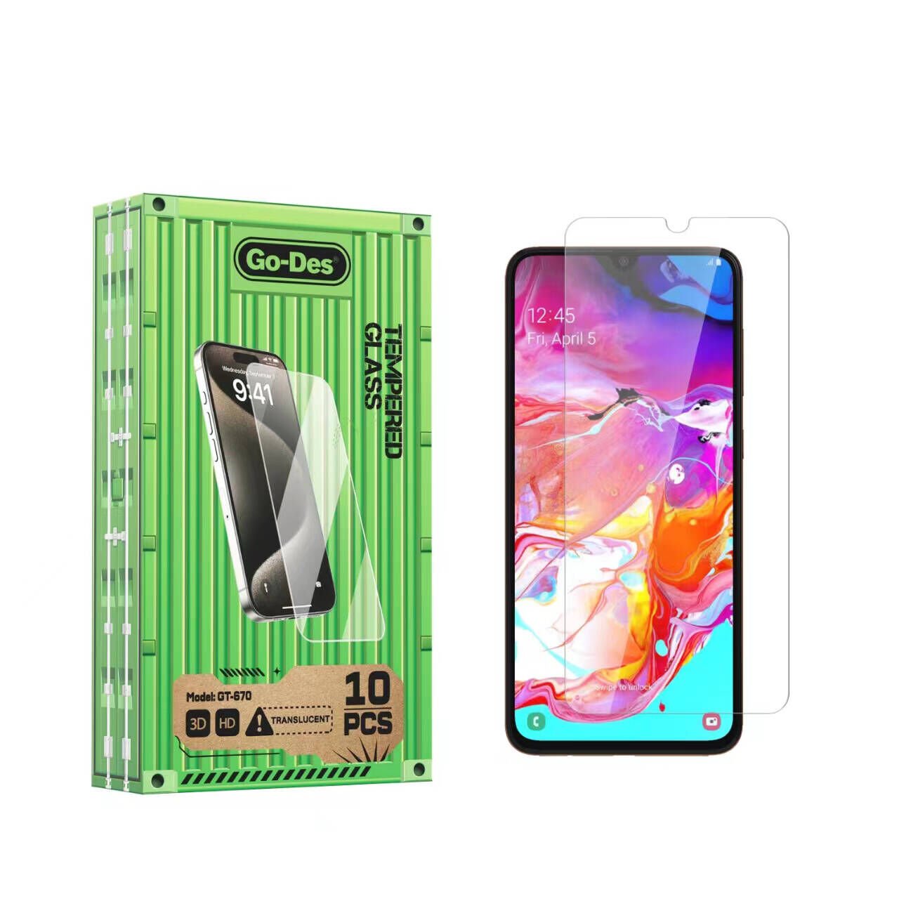 Galaxy A13 5G Go Des Parmak İzi Bırakmayan 9H Oleofobik Bom Glass Ekran Koruyucu 10'lu Paket