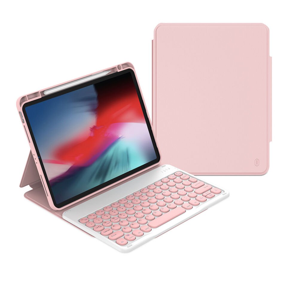 Apple iPad 11.Nesil 2025 Wiwu Protective Gizli Kalem Bölmeli Klavyeli Kılıf