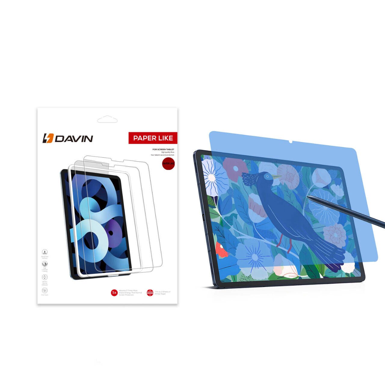 Galaxy Tab S7 Lite T737  Kağıt Hisli Mat Davin Paper Like Tablet Ekran Koruyucu