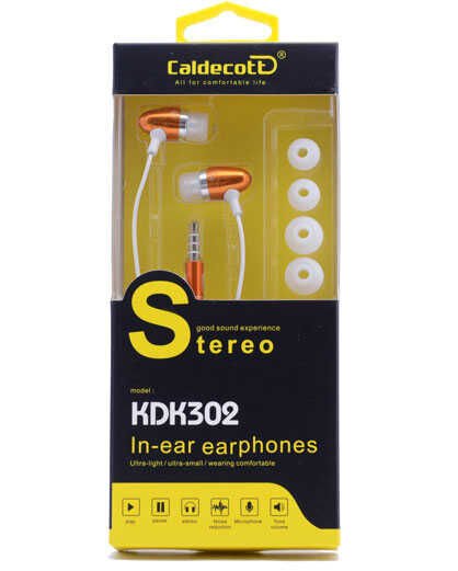 Yüksek Kalite ve Ses Performanslı Kulaklık (Caldecott KDK-302 Mp3 Stereo Kulaklık) Kırmızı