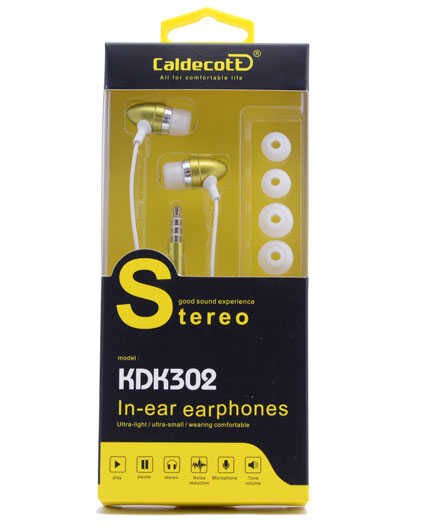 Yüksek Kalite ve Ses Performanslı Kulaklık (Caldecott KDK-302 Mp3 Stereo Kulaklık) Gold