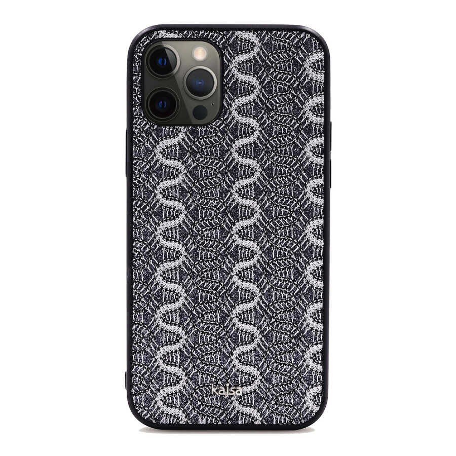 Apple iPhone 12 Pro Kılıf Kajsa Glamorous Serisi Waterfall Pattern Kapak