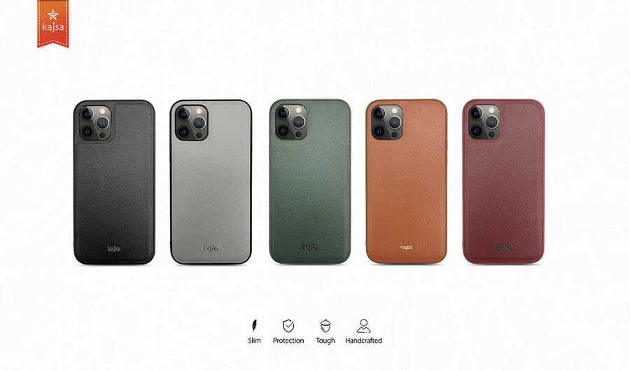 Apple iPhone 12 Pro Max Kılıf ​Kajsa Luxe Collection Hakiki Deri Kapak