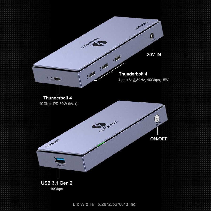 Qgeem T4803 Thunderbolt 4 Mini Dock