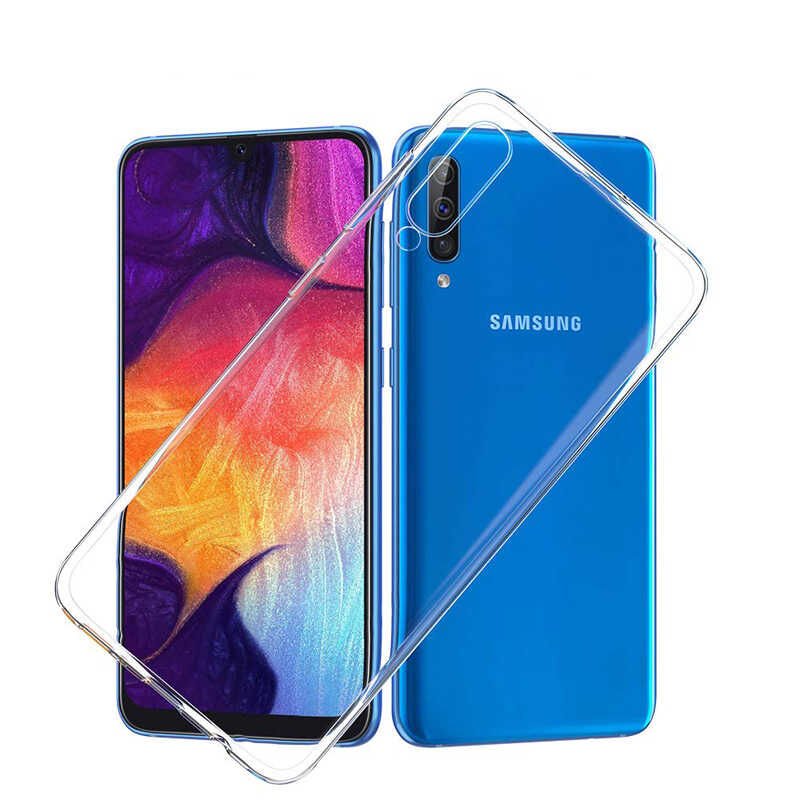 Samsung Galaxy A50 Kılıf HEPTEKİLETİŞİM Ultra İnce Silikon Kapak 0.2 mm