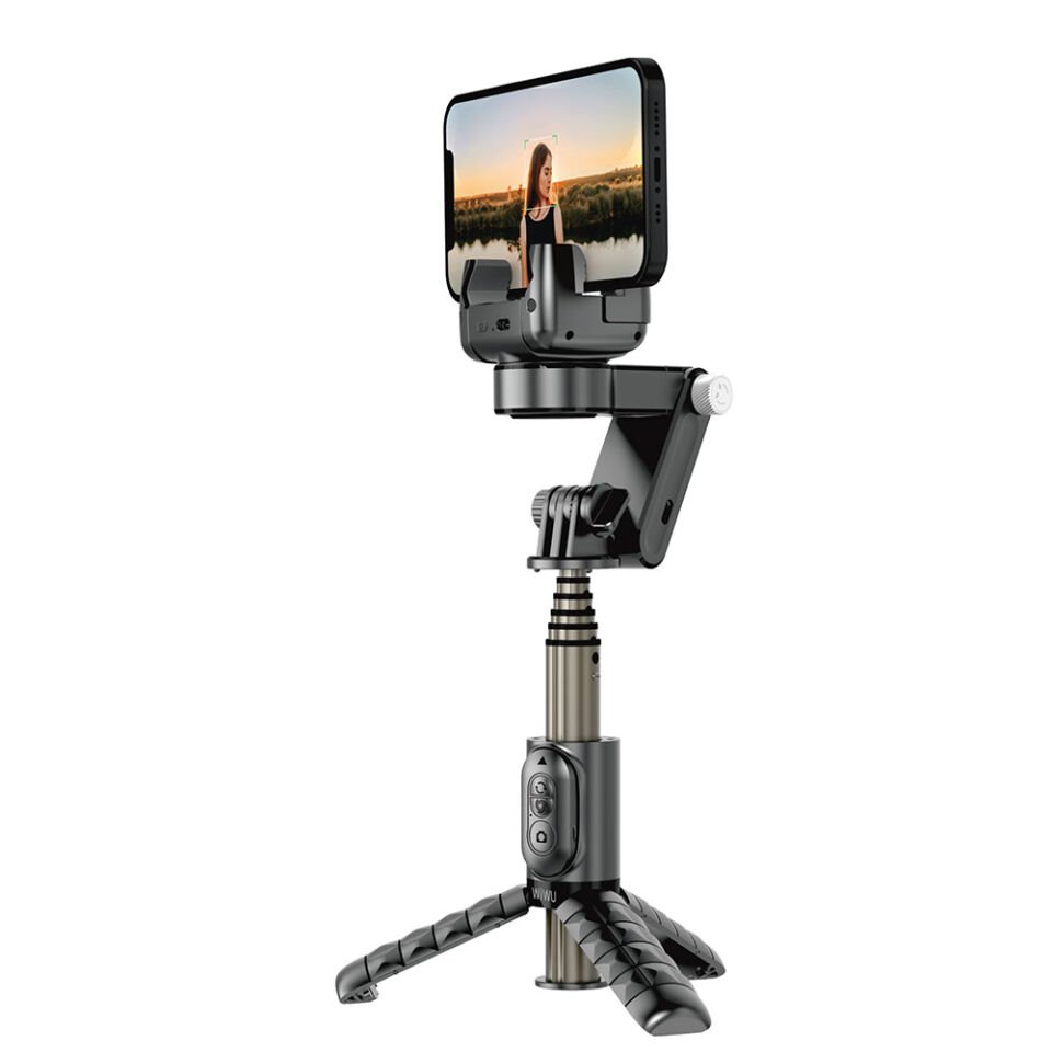 Wiwu Wi-SE006 Çok Fonksiyonlu Işıklı Gimbal Sabitleyici Tripod Selfie Çubuğu