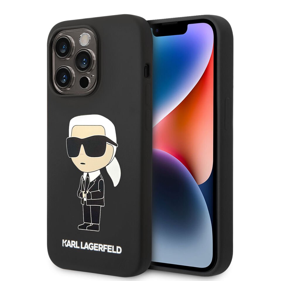 Apple iPhone 14 Pro Max Kılıf Karl Lagerfeld Magsafe Şarj Özellikli Silikon Karl Dizayn Kapak