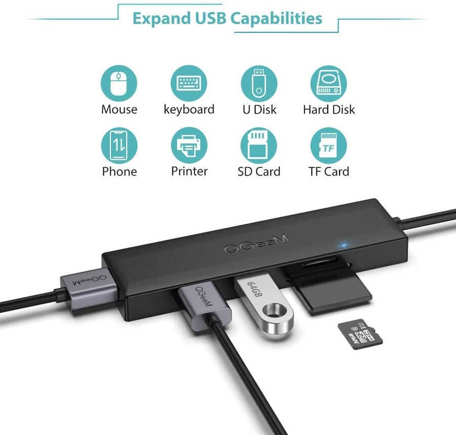 Qgeem QG-UH05 Usb Hub 0.2M