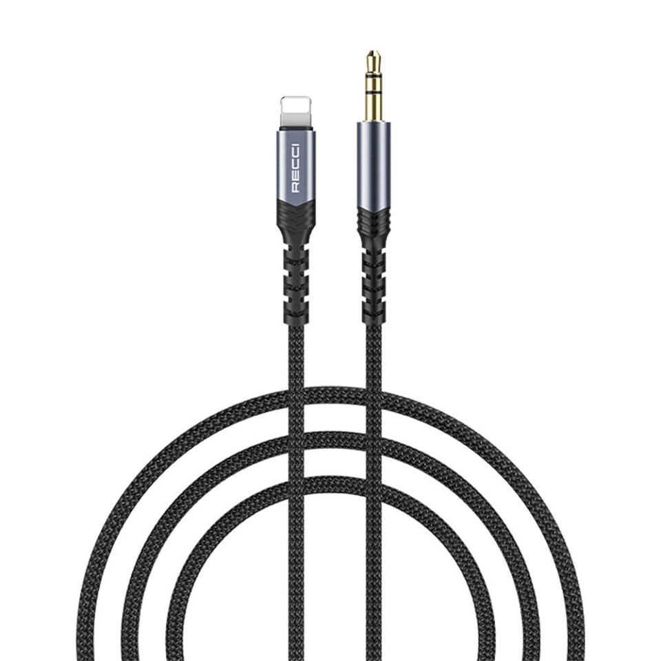 Recci RDS-A26 Lightning to 3.5mm AUX Audio Kablo