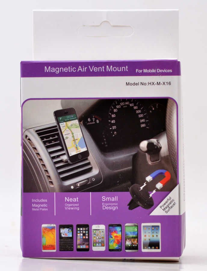 Magnetic Air Vent Mount Petek Araç Telefon Tutucu Universal (X16) Siyah