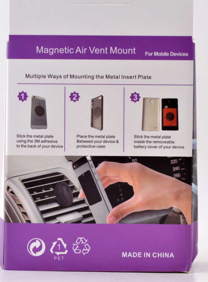 Magnetic Air Vent Mount Petek Araç Telefon Tutucu Universal (X16) Siyah