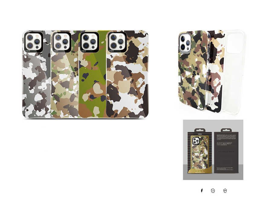 Apple iPhone 12 Pro Kılıf Kajsa Camo Kapak