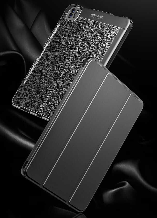 Ipad Pro 12.9 2020 4.nesil Kılıf Pu Deri Kalem Bölmeli Standlı A2229 A2069 A2232 A2233 (WLONS) Koyu Yeşil