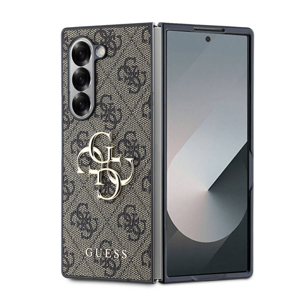 Samsung Galaxy Z Fold 6 Kılıf Guess Orjinal Lisanslı Leather Metal Logo Kapak